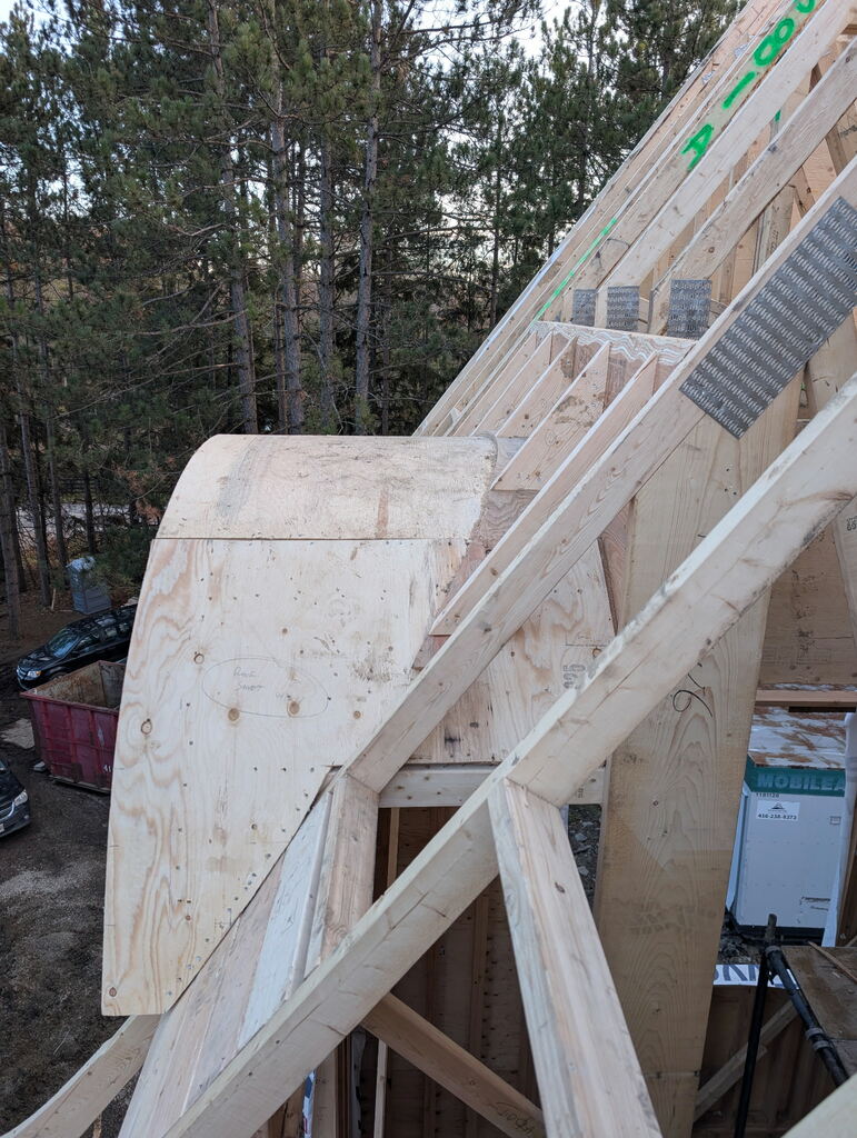 pitched roof married to barrel dormer (sideview)
