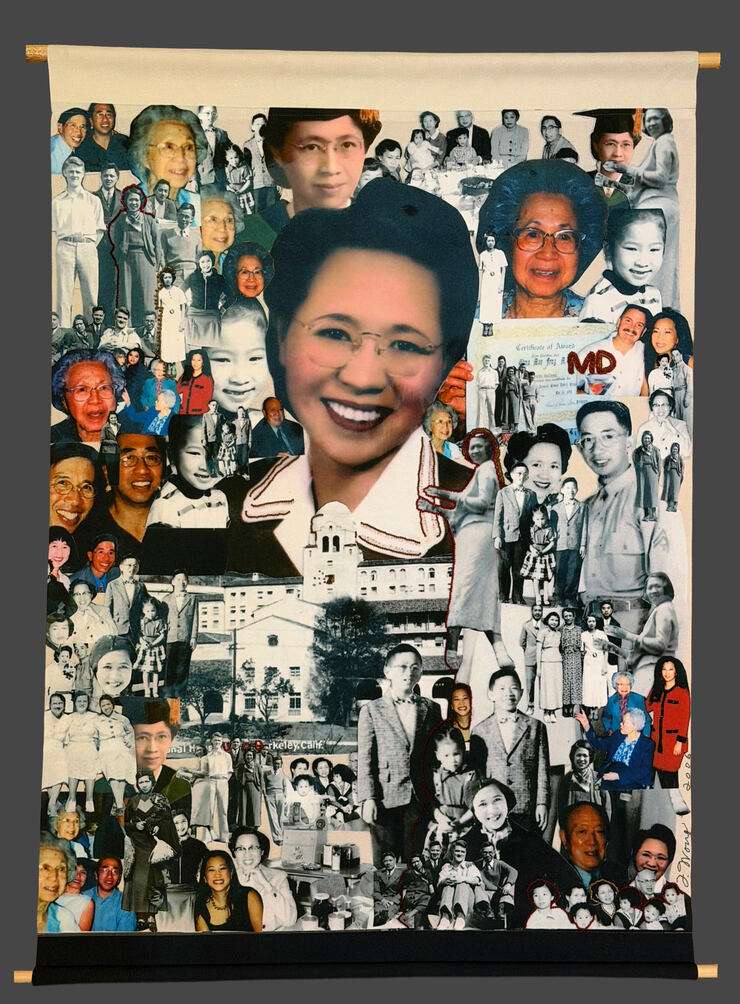 “Gold Mountain: Edna Mae Fong” scroll (2007) by Flo Oy Wong