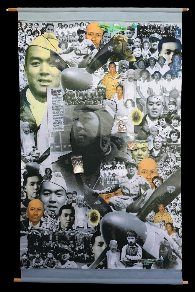 “Gold Mountain: Bill King” scroll (2007) by Flo Oy Wong