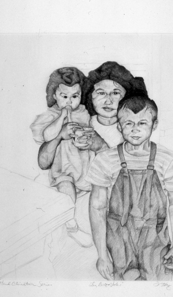 Leslie, Vicki, Bill, 1984